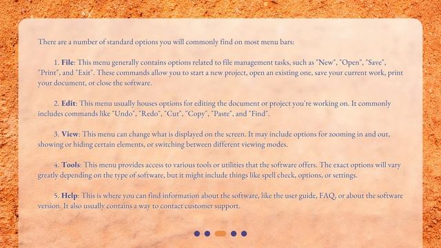What are some common menu bar toolbar options in different software programs? смотреть онлайн