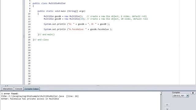 8 More Java OOP: MultiDie class, default and alternate constructors, better equals & copy methods смотреть онлайн