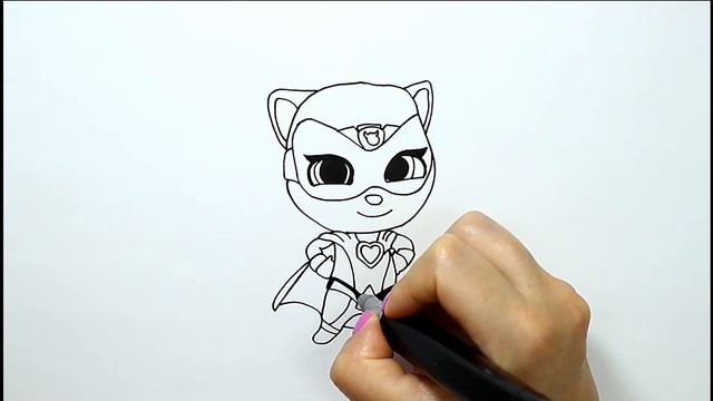 Talking Tom Angela Super Heróis ❤ Desenho Para Desenhar ? Desenhando Desenhos.