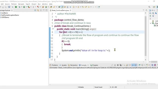 What is the difference between break and Continue in Java? [Loop breaking and joining] смотреть онлайн