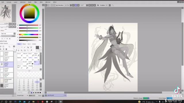 проверка записи/рисую Венти из геншин импакт. Venti genshin impact смотреть онлайн