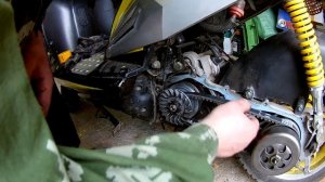 Замена ремня вариатора на китайском скутере Stels Vortex 50. Снова всё сломал