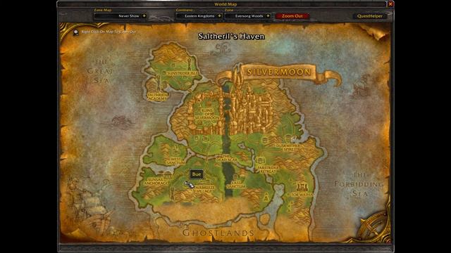 Eversong Woods - Enchanting Trainer Location, WoW TBC