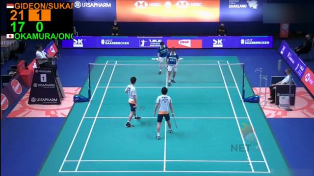 DIUJI !!! Markus/Kevin vs Hiroki/Onodera 21-17 21-19 HYLO German Open 2021 смотреть онлайн