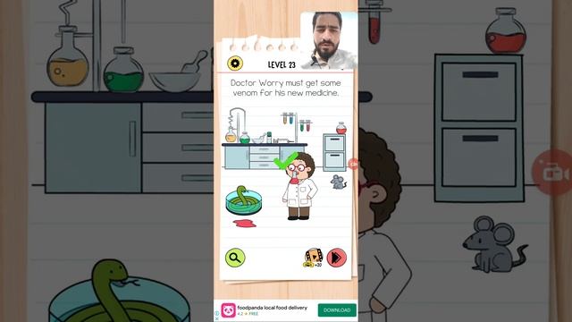 Brain Test 4 Level 23 Walkthrough Solution