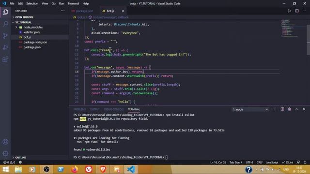 How to Make a Discord Bot using Discord.js || Part 4 || Setting Up a Linter смотреть онлайн