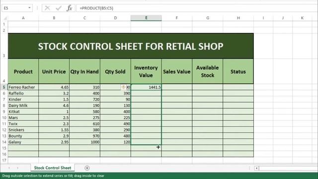 Stock Control Sheet In Excel | Inventory Management | Inventory Control Sheet In Excel смотреть онлайн