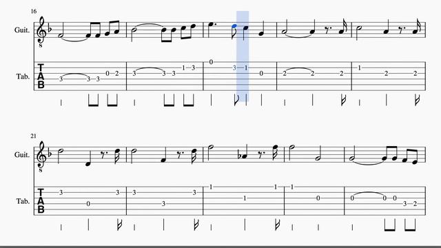 Prelude in C by Bach Tab Sheet Music for Guitar Tablature смотреть онлайн
