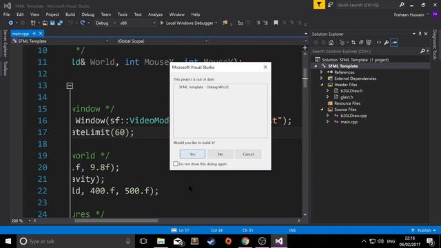 Box2D Debug Draw/Renderer Using Visual Studio on Windows смотреть онлайн