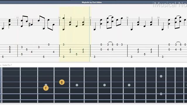Guitar TAB (Chet Atkins) Maybelle | (1924-2001) Tutorial / Sheet / Lesson #iMn смотреть онлайн