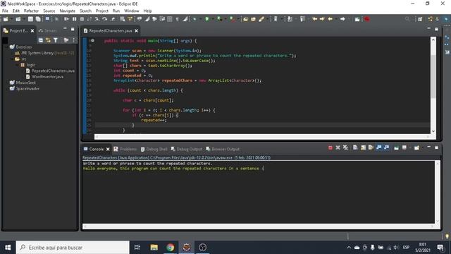 How to find repeated characters in a string in java | Simple logic java exercises смотреть онлайн