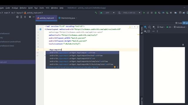 How to Make Hello World App in Android Studio смотреть онлайн