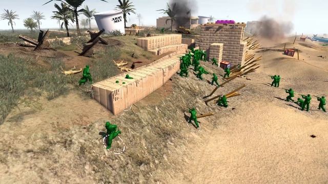 INVASION Of NORMANDY! Green Toy Soldiers D-DAY! (Army Men of War Gameplay) смотреть онлайн