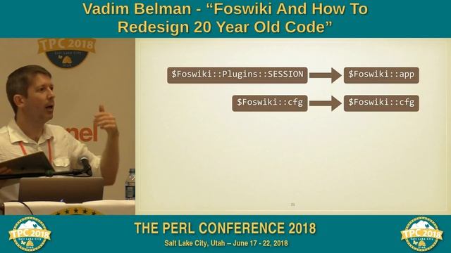 Vadim Belman - "Foswiki, And How To Redesign 20 Years Old Code" смотреть онлайн