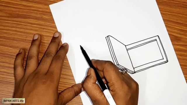 CHAIR drawing step by step/Line drawing of CHAIR using black sketch pen/ смотреть онлайн