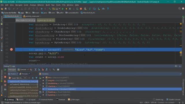 Curso de Android and Kotlin desde cero Funcion arrayOfNulls смотреть онлайн