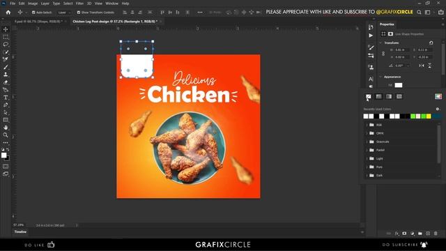 Food social media poster design for Freepik | Step by step Photoshop tutorial смотреть онлайн