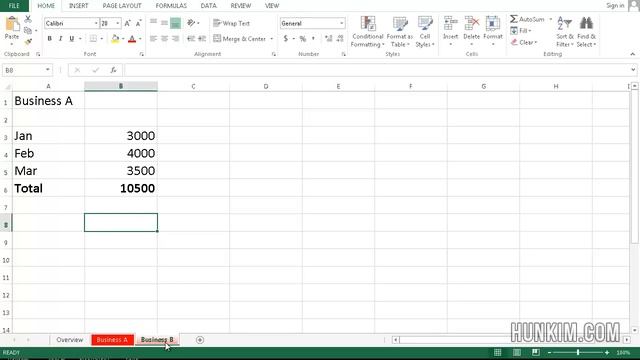 Excel 2013 Tutorial - Referencing Worksheets in Formulas (and change Tab Color) смотреть онлайн
