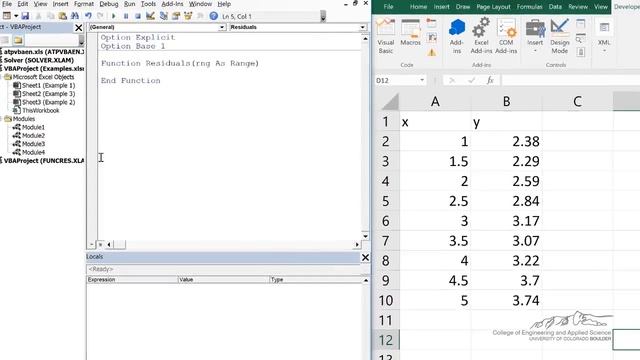 VBA Example: Residuals Array Function смотреть онлайн