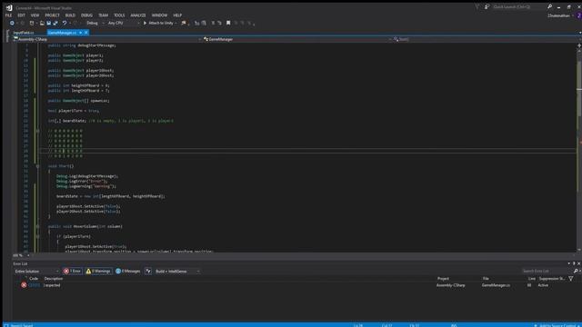 Connect 4 Unity Tutorial (8/10) - Showing Where the Player's Piece Will Go смотреть онлайн