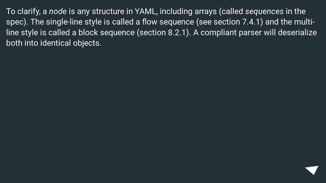 Different YAML array representations смотреть онлайн