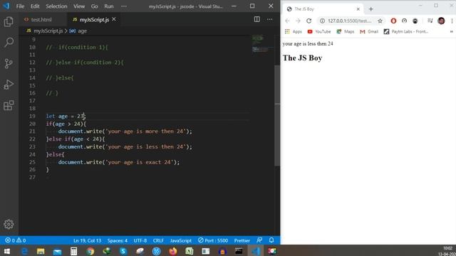 If Else If Statement JavaScript Hindi / Urdu | The JS Boy смотреть онлайн