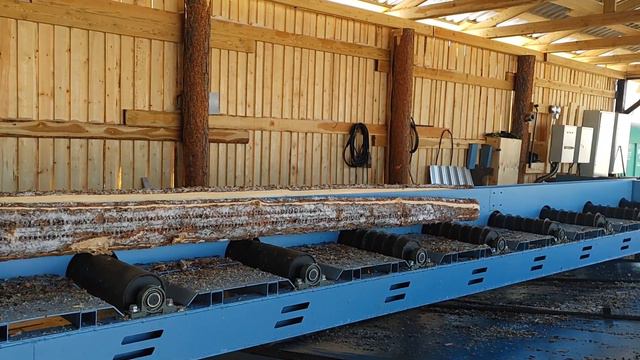 Бревнопильная линия "Сибирь" в Иркутской области с частичной механизацией. смотреть онлайн