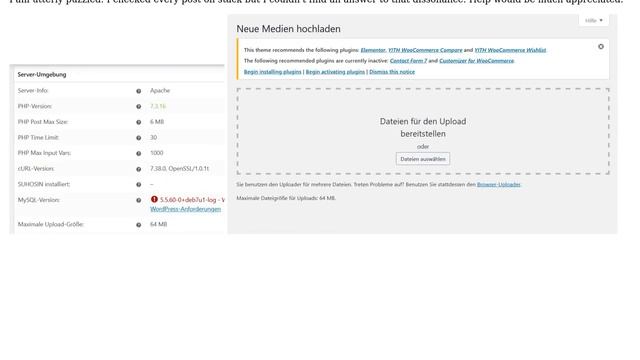Wordpress: Wordpress shows different upload_max_filesize than php.ini setting смотреть онлайн