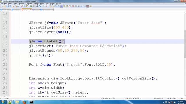 How To Set Font Properties For Text In JFrame Form Without NetBeans in Tamil смотреть онлайн