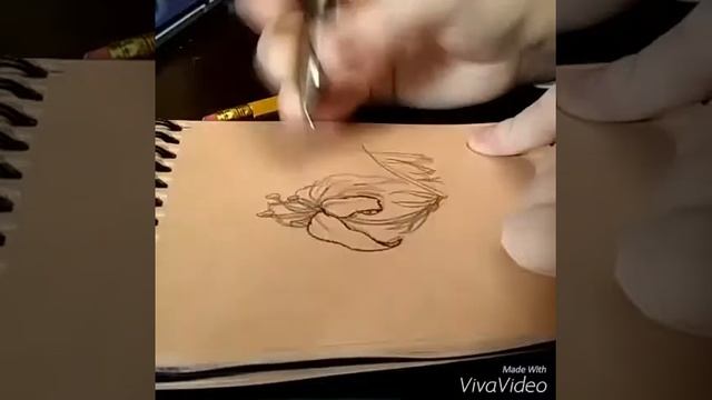Рисую лилию в стиле графика ????? Посмотрите до конца!:) смотреть онлайн