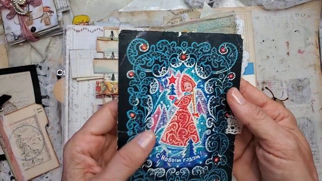 Junk Journal Flip Through! ~Vintage Journal! Shabby Chic Journal! Postage Writing Theme ~ Part 1