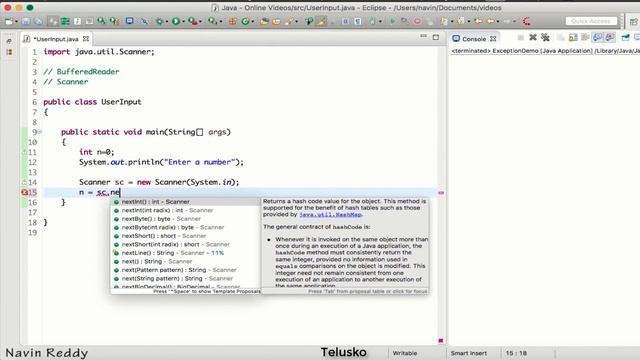 #9.6 User Input using Scanner смотреть онлайн