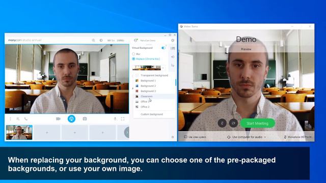 How to use Cisco Webex Meetings with ManyCam | Chroma Key, Virtual Backgrounds, Lower Thirds & More смотреть онлайн