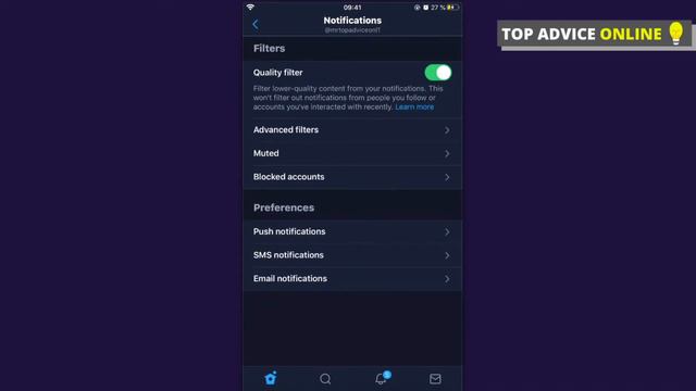 How To TURN OFF/ON Push Notifications On Twitter App смотреть онлайн