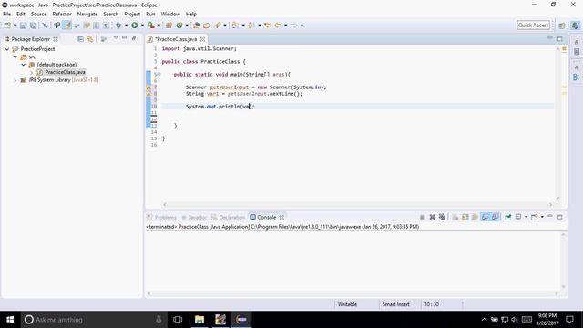 JAVA FOR BEGINNERS - Getting User Input with the Scanner object смотреть онлайн