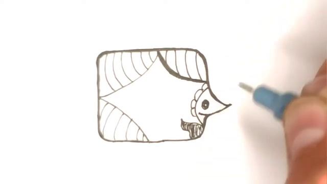Как легко нарисовать рыбу. Очень простые рисунки для срисовки. Идеи для скетчбука. смотреть онлайн