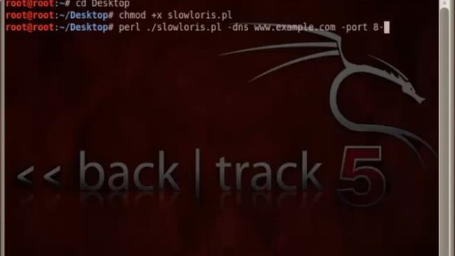Backtrack 5 - DDos Attack (SlowLoris) смотреть онлайн