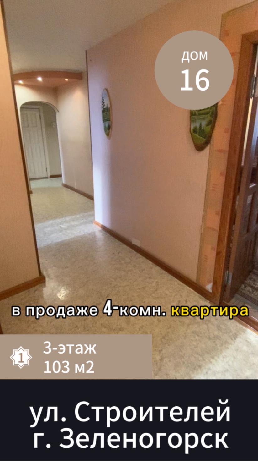 4-комн. 103м2 ул. Строителей 16 г. Зеленогорск Красноярский край #shorts #продамквартиру смотреть онлайн