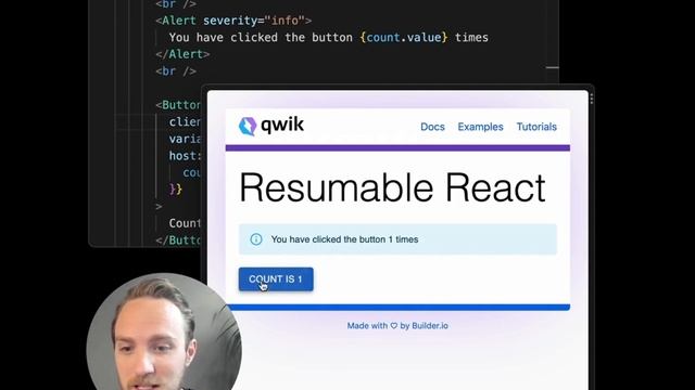 Interactive React components, without ever loading React in the browser, with Qwik смотреть онлайн