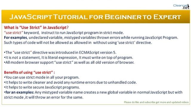 'Use Strict' in JavaScript | Part-6 | Secure JavaScript Programming смотреть онлайн