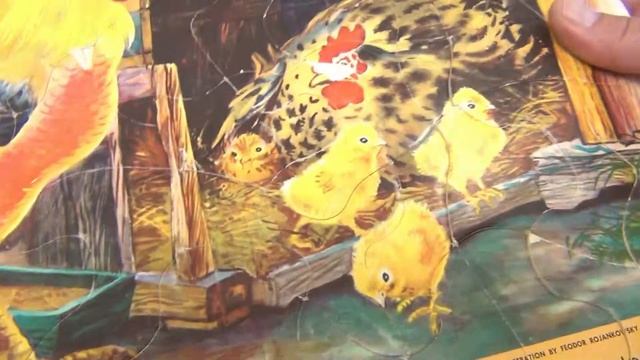 Vintage Playskool A Big Big Golden Book Rooster Chicks Jigsaw Frame Tray Puzzle, 200-98 смотреть онлайн
