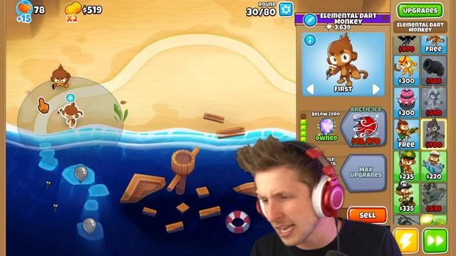 FIRE VS ICE Monkey in BTD 6! смотреть онлайн