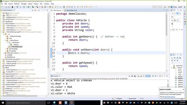 CSE1322S02L08 Getter, Setter, Static and this Operator Explained with a Java Program смотреть онлайн