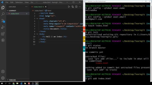Git Basic Commands | (init, add, commit, rm) | Git & Github Tutorial for Beginners(Hindi) Part 2 смотреть онлайн