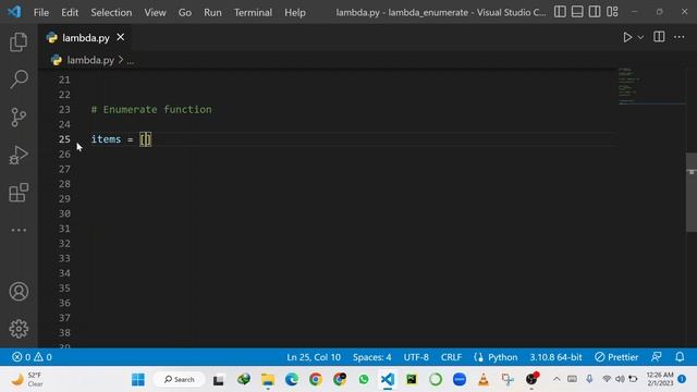 #56 Lambda function || Enumerate Function || Python Course For Absolutely Beginners смотреть онлайн