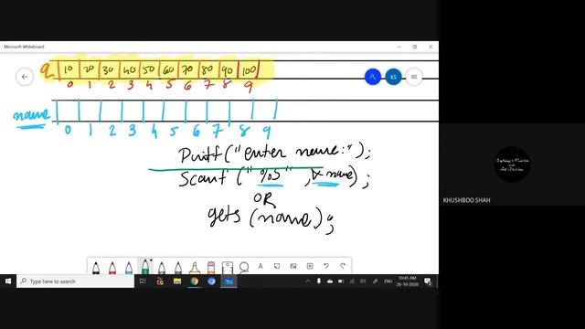 Lecture 17 - Part 2 - 26-10-2020 - Monday [ Difference between Integer Array and Character Array ] смотреть онлайн