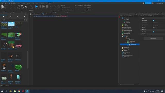 Как сделать систему пароля в Roblox Studio? смотреть онлайн