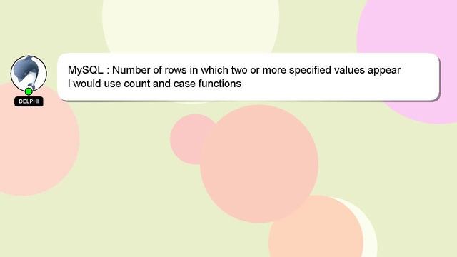 MySQL : Number of rows in which two or more specified values appear смотреть онлайн
