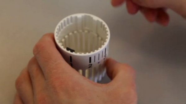 Блокировка настройки термостата Oventrop Uni LH с помощью настроечного ключа