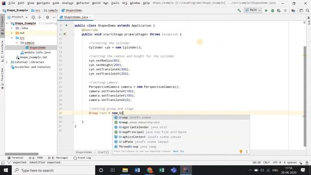 3D Shapes in Java: смотреть онлайн